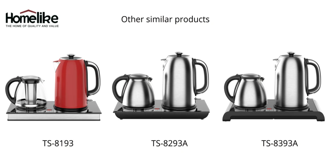 Household Appliance Tea Maker Machine electric 1.7L Automatic Stainless Steel 304 Coffee and Tea Tray Set