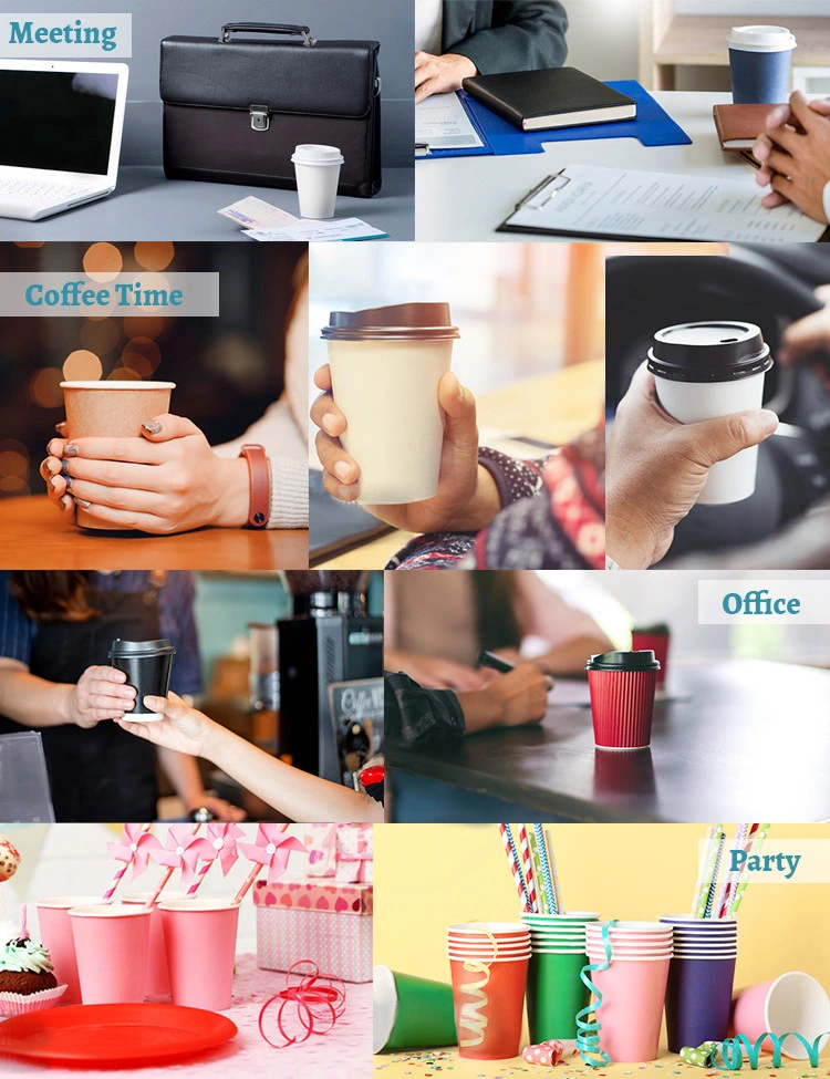 Disposable Paper Cup Processing Thickened Material Coffee Milk Tea Cup Can Be Printed with Logo Text Pattern Paper Cup