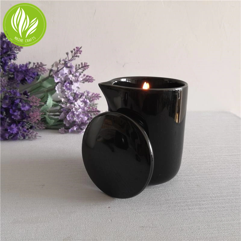 Amazon Ceramic Candle Jar with Cap Home Decoration Candle DIY