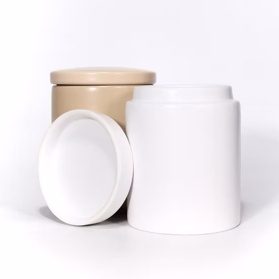 Venta al por mayor de personalización de gama alta, el mejor tarro de vela de cerámica natural de diseño moderno para fabricación de velas
