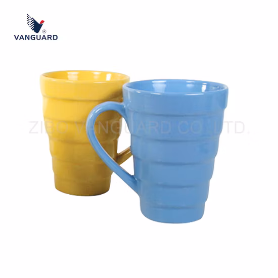 Exportador al por mayor diseña ideas 12 oz 360 ml jugo café té taza de cerámica taza de porcelana para regalos del festival