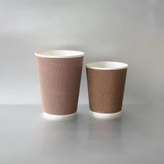 Taza de papel de pared ondulada/vasos de papel para beber en caliente/taza de café